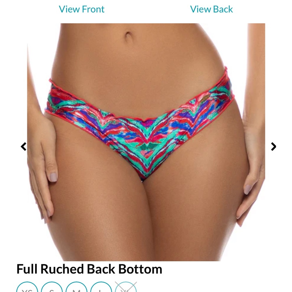 NWT Luli Fama Besos De Sal full rouched back Bottoms size medium.